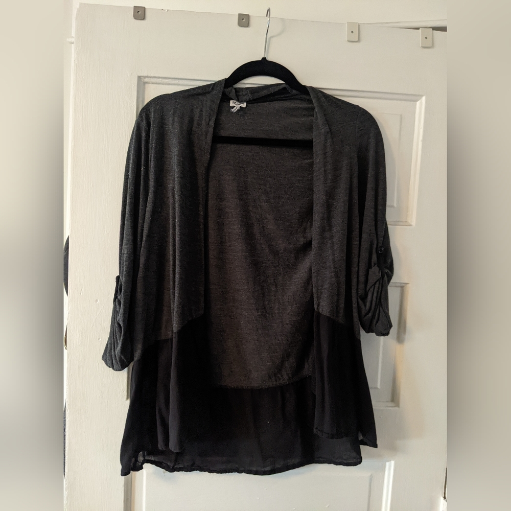 Splendid black and charcoal cardigan